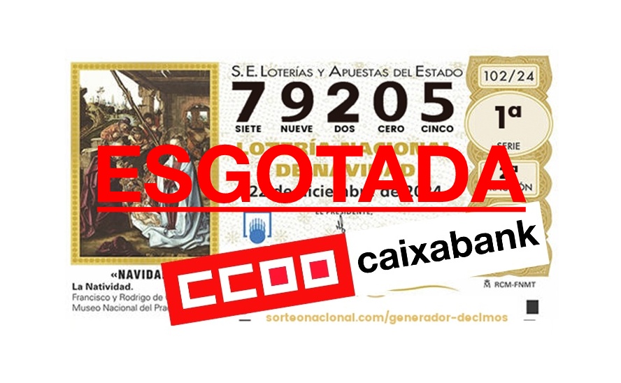 Loteria de Nadal de CCOO ESGOTADA