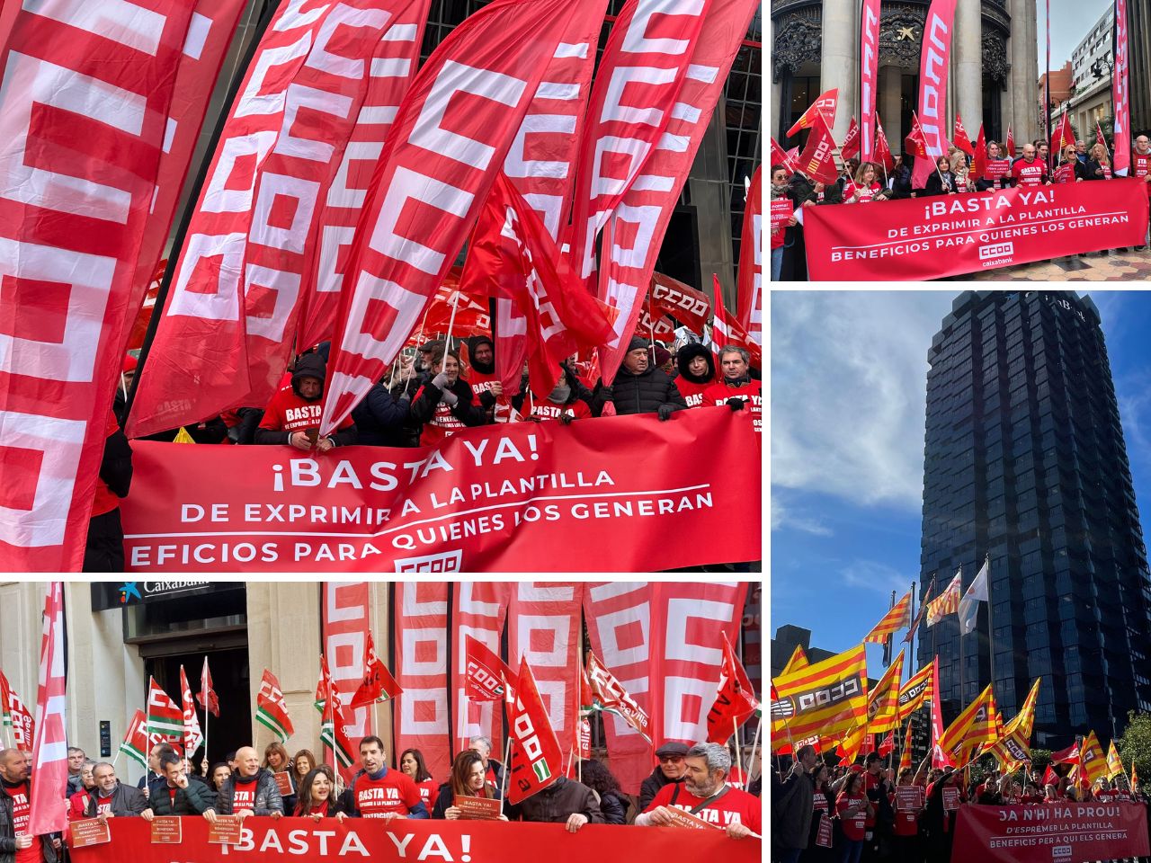 Éxito de las movilizaciones: la plantilla responde y CCOO da la cara en toda España