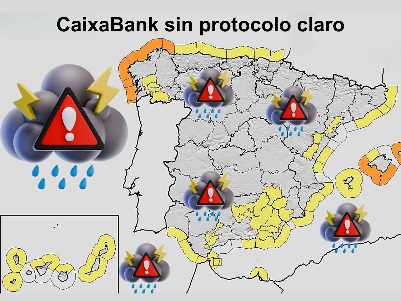 CCOO denuncia a CaixaBank: falta protocolo ante alertas meteorológicas