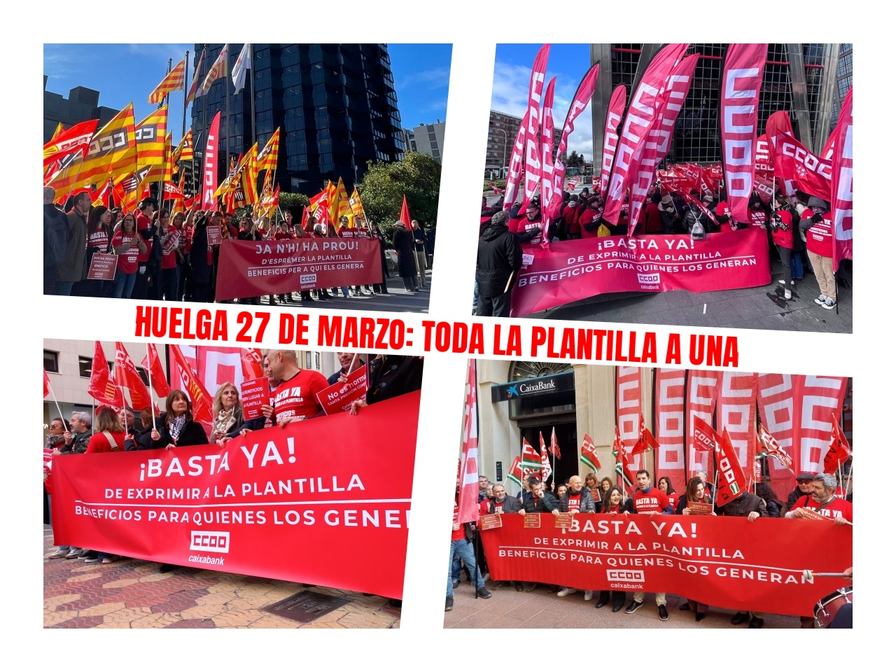 HUELGA 27 DE MARZO: TODA LA PLANTILLA A UNA