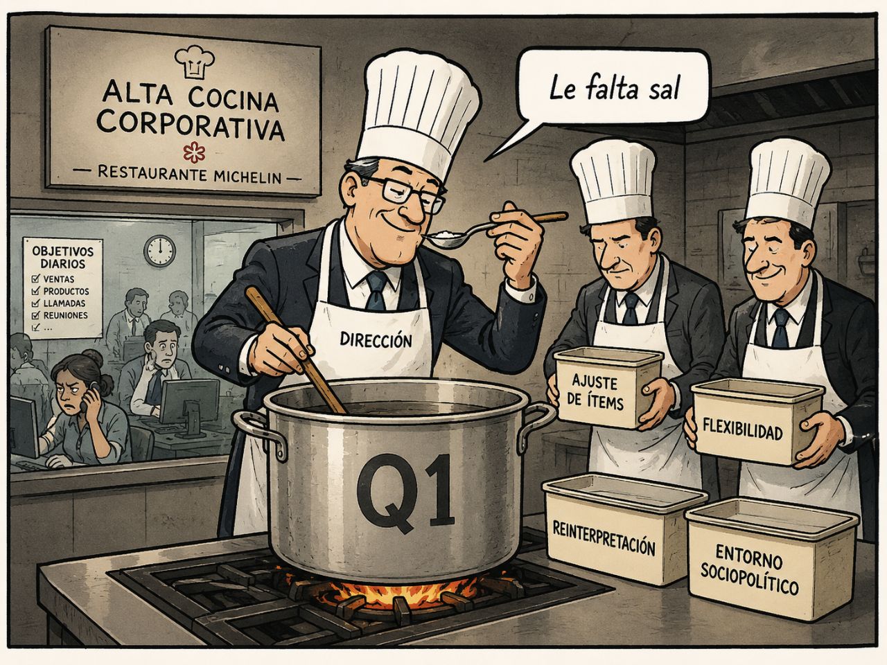 Cuando no llegas a objetivos… siempre queda la cocina