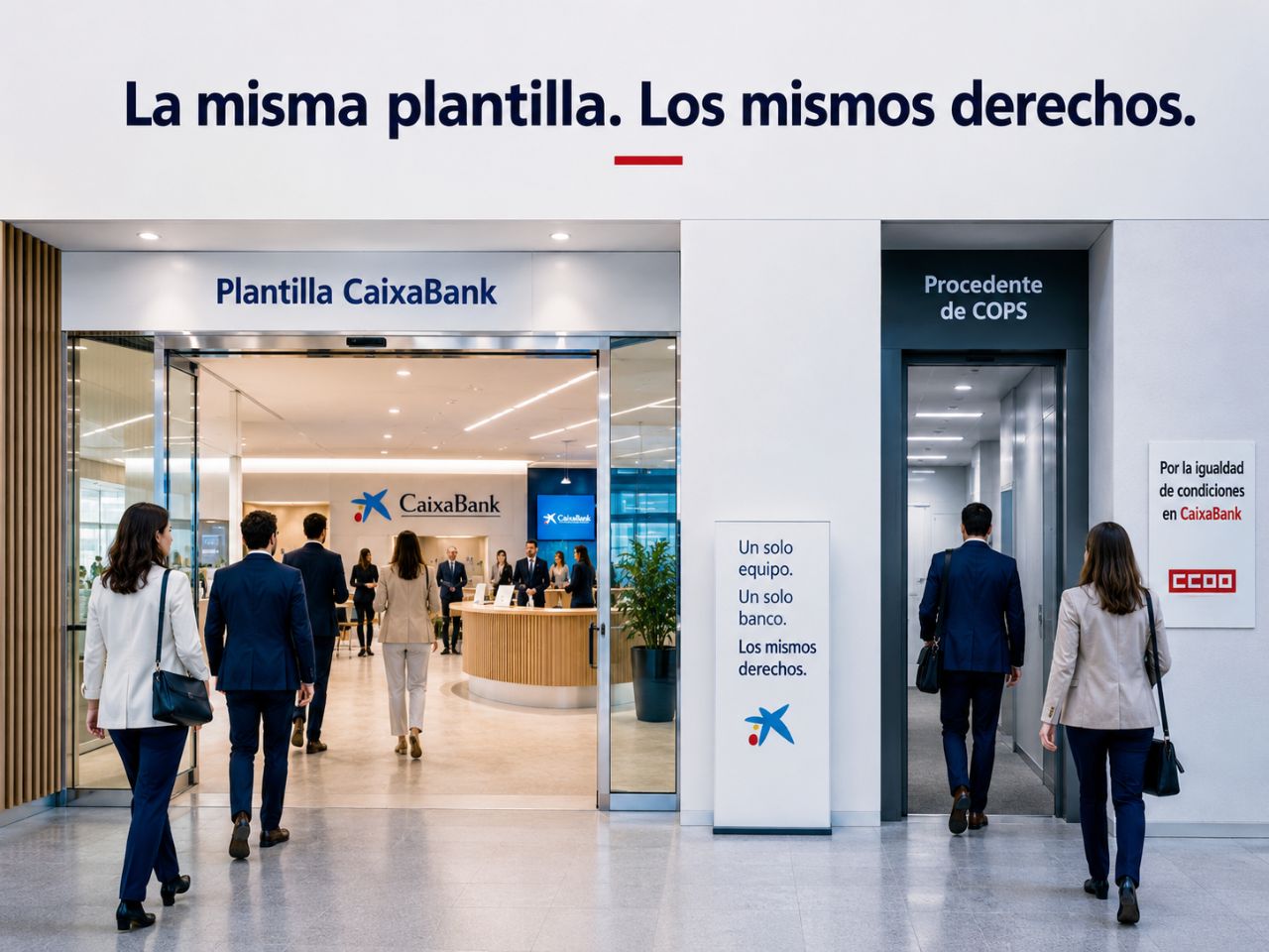 CCOO demanda a CaixaBank por la plantilla procedente de COPS